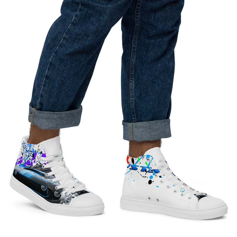 Men’s high top canvas shoes